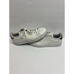 Adidas Shoes Women's Size 9.5 Advantage Sneaker White Gold Leather